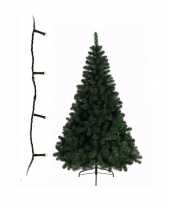 Groene kunst kerstboom 150 cm inclusief warm witte kerstboom verlichting