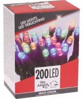 Kerstboom verlichting budget gekleurd buiten 200 lampjes