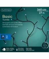 Kerstboom verlichting twinkle met timer blauw buiten 360 lampjes