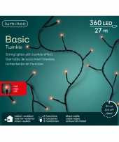 Kerstboom verlichting twinkle met timer rood buiten 360 lampjes