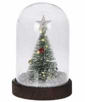 Kerstversiering kerstboom in stolp 17 cm
