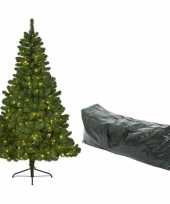 Kunst kerstboom imperial pine met verlichting 210cm en opbergzak